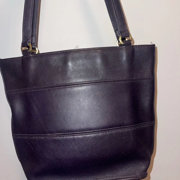 Vintage Coach Tribeca bag // eggplant purple // RARE - Picture 5 of 9
